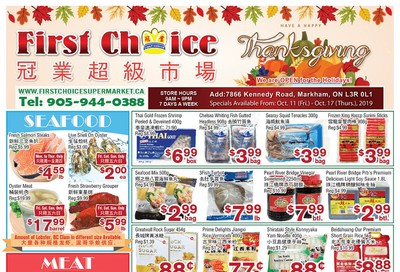 First Choice Supermarket Flyer October 11 to 17