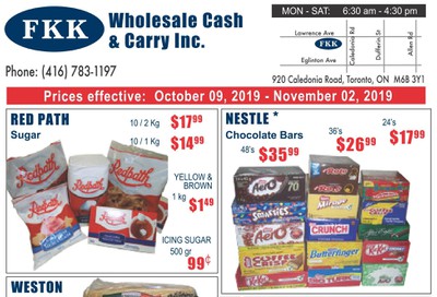 FKK Wholesale Cash & Carry Flyer October 9 to November 2