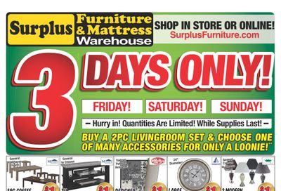 Surplus Furniture & Mattress Warehouse (Winnipeg) Flyer March 1 to 7