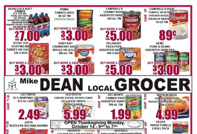 Mike Dean's Super Food Stores Flyer October 11 to 17