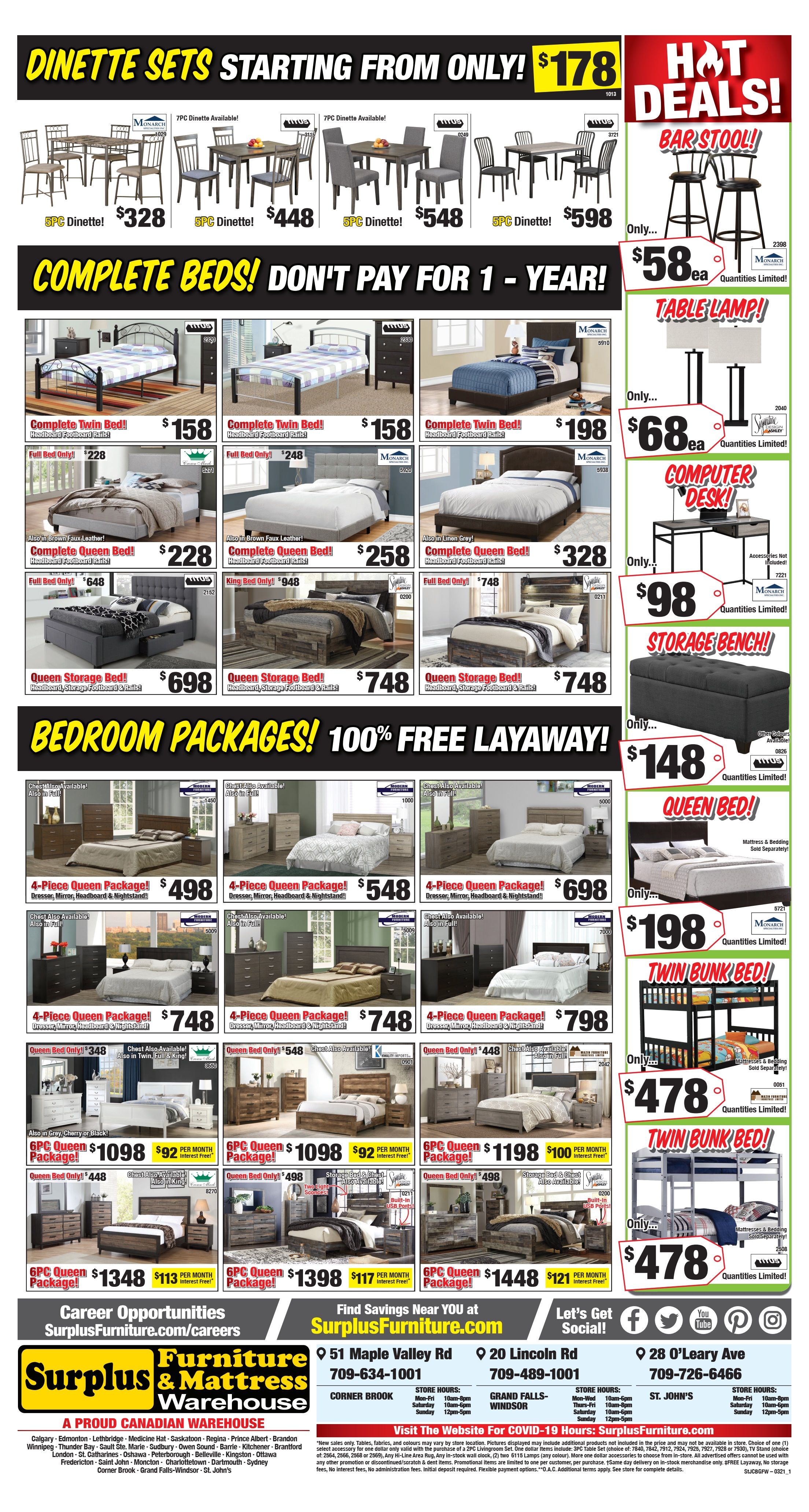 Surplus Furniture & Mattress Warehouse (St. John's) Flyer March 1 to 7
