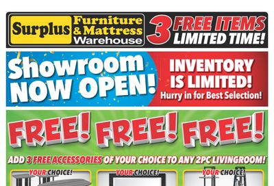 Surplus Furniture & Mattress Warehouse (Peterborough) Flyer March 1 to 7