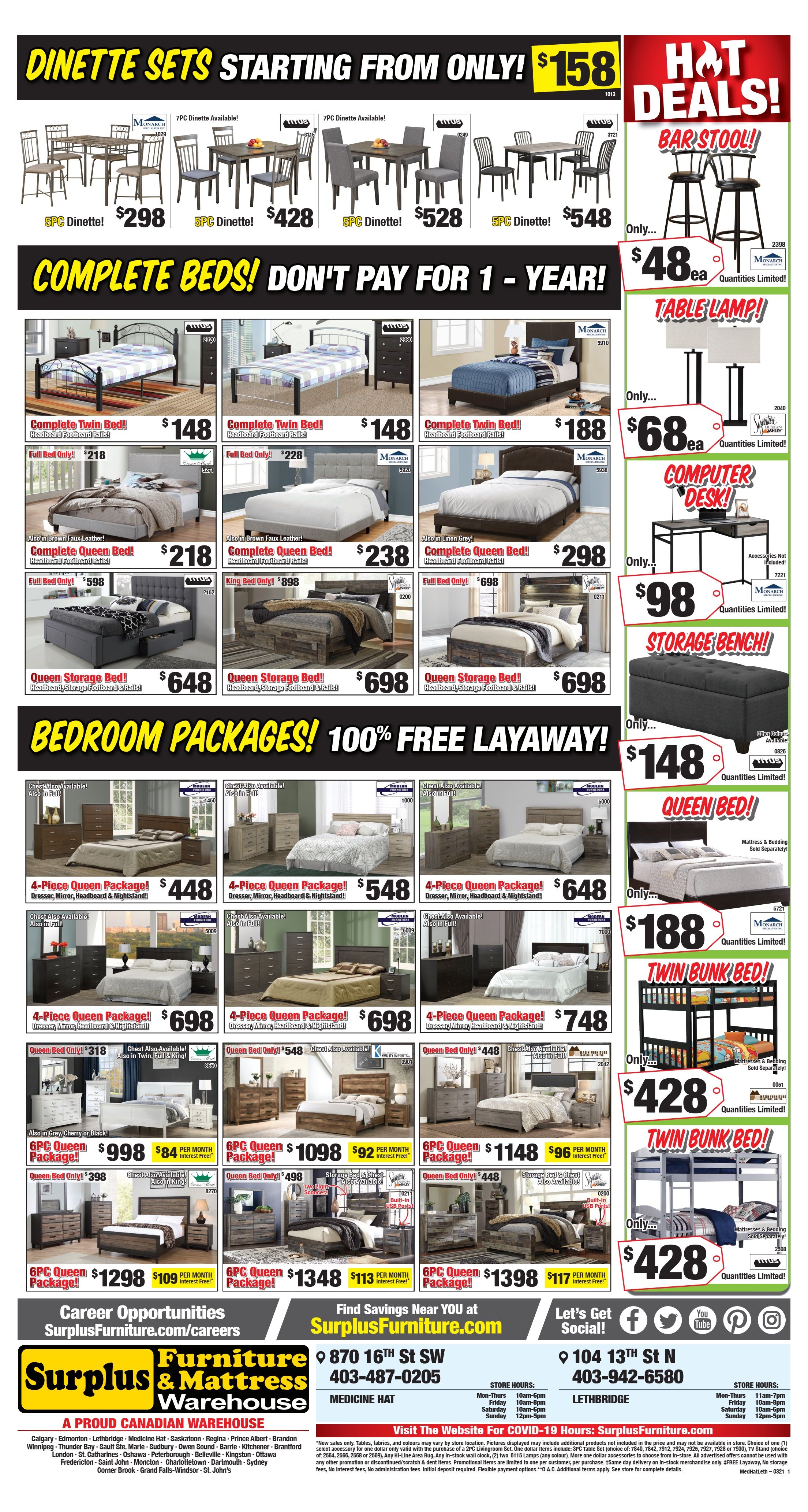 Surplus Furniture & Mattress Warehouse (Lethbridge) Flyer March 1 to 7