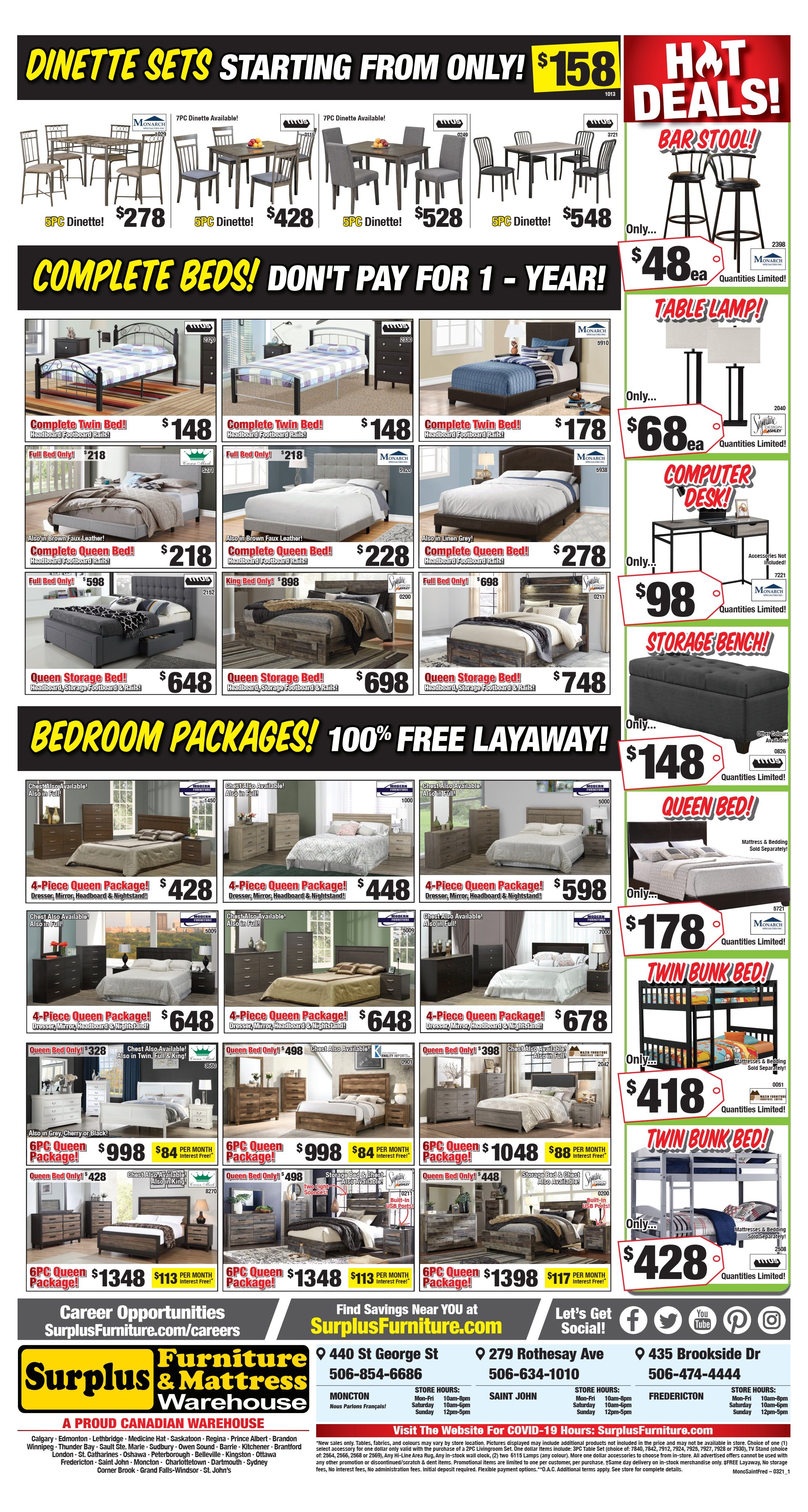 Surplus Furniture & Mattress Warehouse (Fredericton) Flyer March 1 to 7