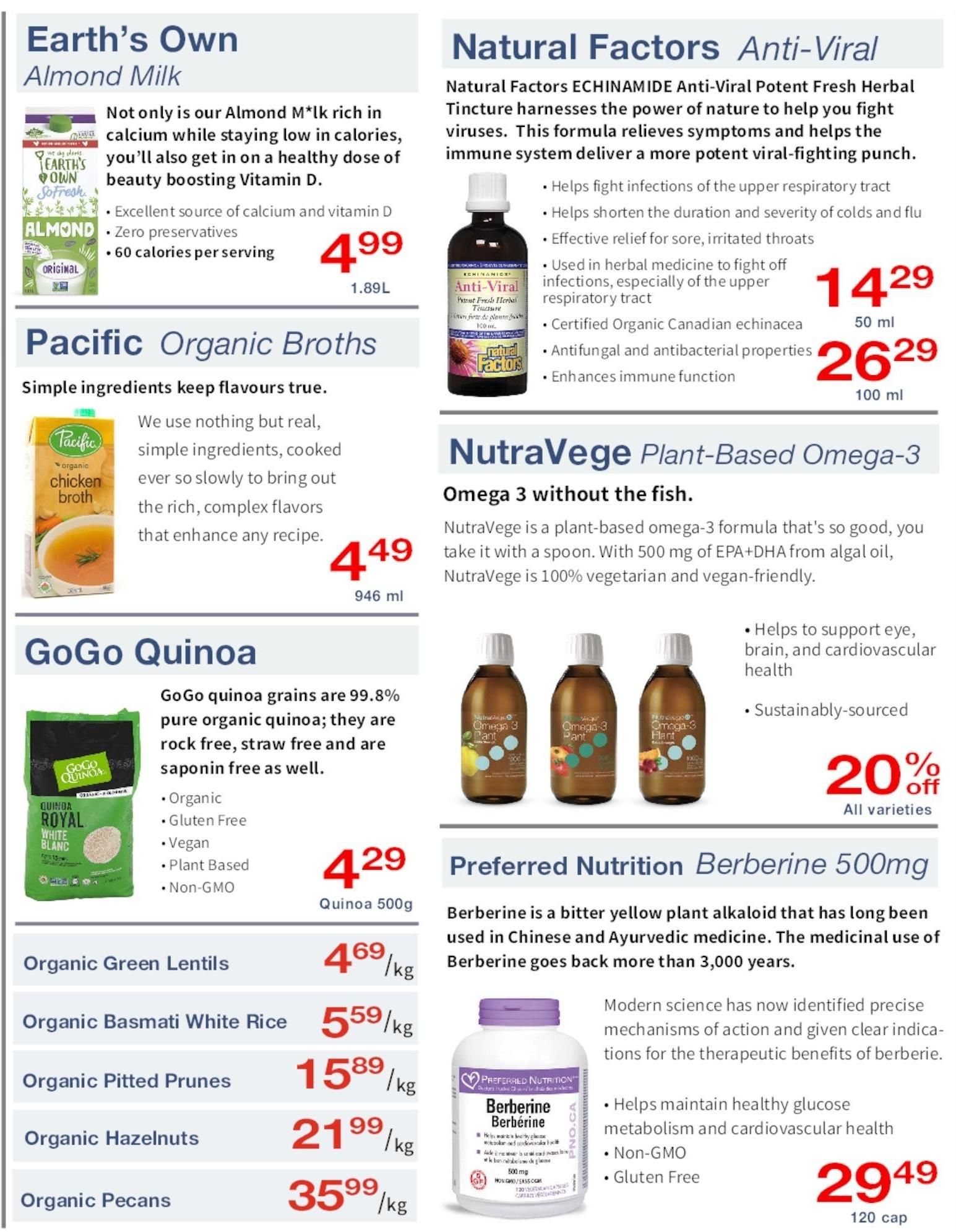 Noah's Natural Foods Flyer March 1 to 31