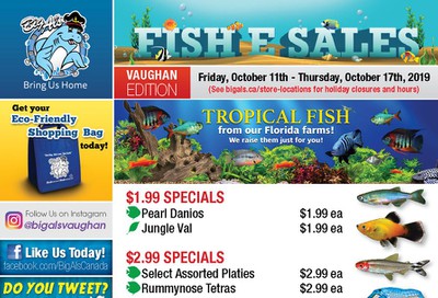 Big Al's (Vaughan) Weekly Specials October 11 to 17