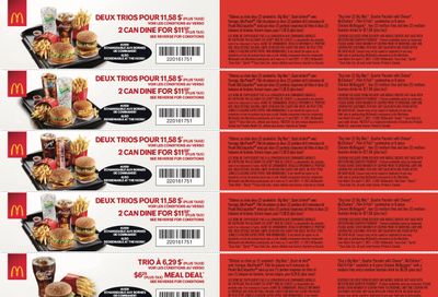 McDonald's Canada Coupons (NB) Valid from March 8 to April 11