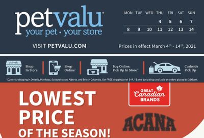 Pet Valu Flyer March 4 to 14