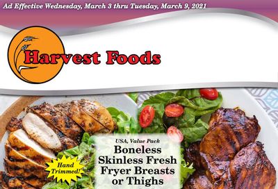 Harvest Foods Weekly Ad Flyer March 3 to March 9, 2021