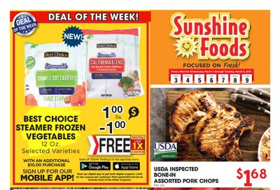 Sunshine Foods Weekly Ad Flyer March 3 to March 9, 2021