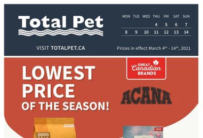 Total Pet Flyer March 4 to 14