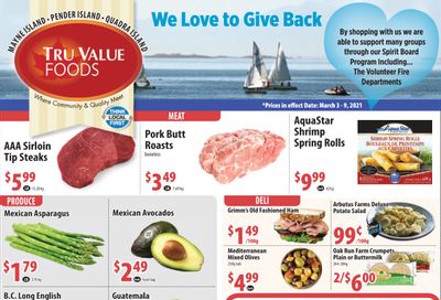 Tru Value Foods Flyer March 3 to 9