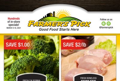 Farmer's Pick Flyer March 4 to 10