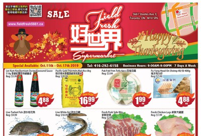 Field Fresh Supermarket Flyer October 11 to 17