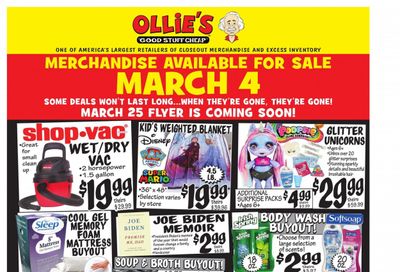 Ollie's Bargain Outlet Weekly Ad Flyer March 4 to March 10