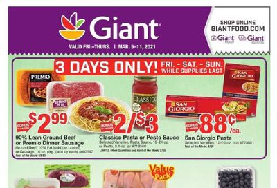 Giant Food Weekly Ad Flyer March 5 to March 11