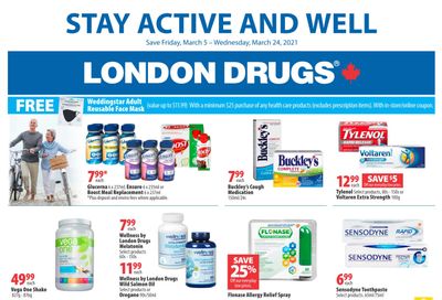 London Drugs Stay Active and Well Flyer March 5 to 24