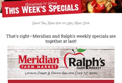 Meridian Farm Market Flyer March 4 to 10