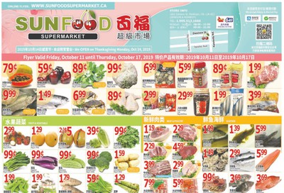 Sunfood Supermarket Flyer October 11 to 17
