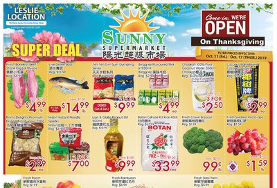 Sunny Supermarket (Leslie) Flyer October 11 to 17