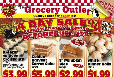 The Grocery Outlet 3-Day Sale Flyer October 11 to 13