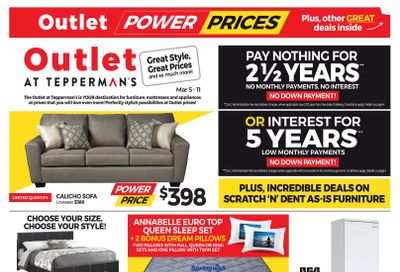 Outlet at Tepperman's Flyer March 5 to 11