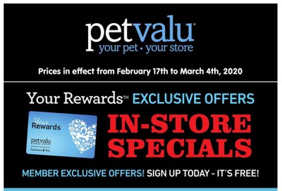 Pet Valu Loyalty in-store Flyer February 17 to March 4