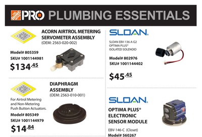 Home Depot Pro Plumbing Essentials Flyer January 2 to March 4