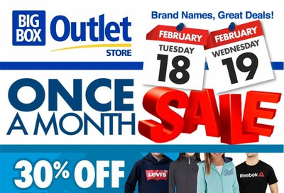 Big Box Outlet Store Flyer February 18 and 19