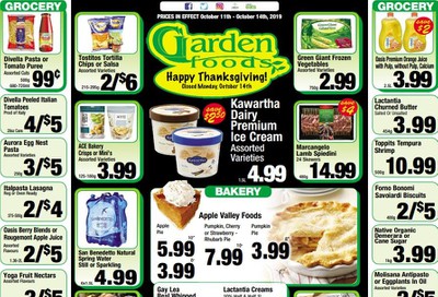Garden Foods Flyer October 11 to 14
