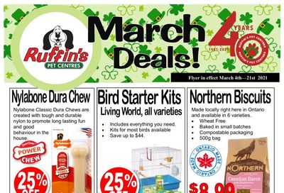 Rufiin's Pet Centre Flyer March 4 to 21