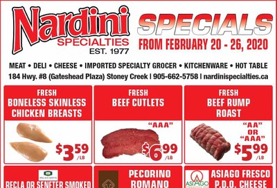 Nardini Specialties Flyer February 20 to 26