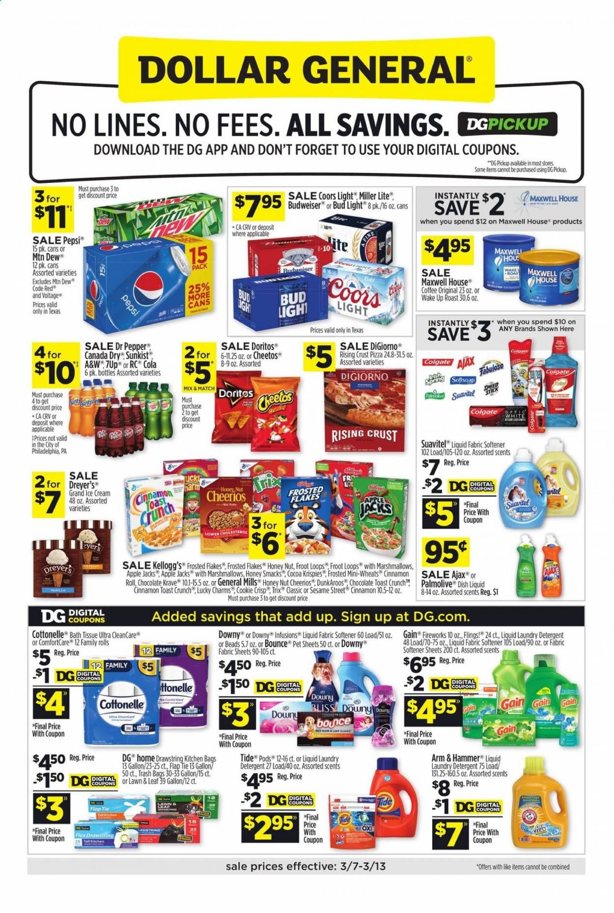 Dollar General (TX) Weekly Ad Flyer March 7 to March 13