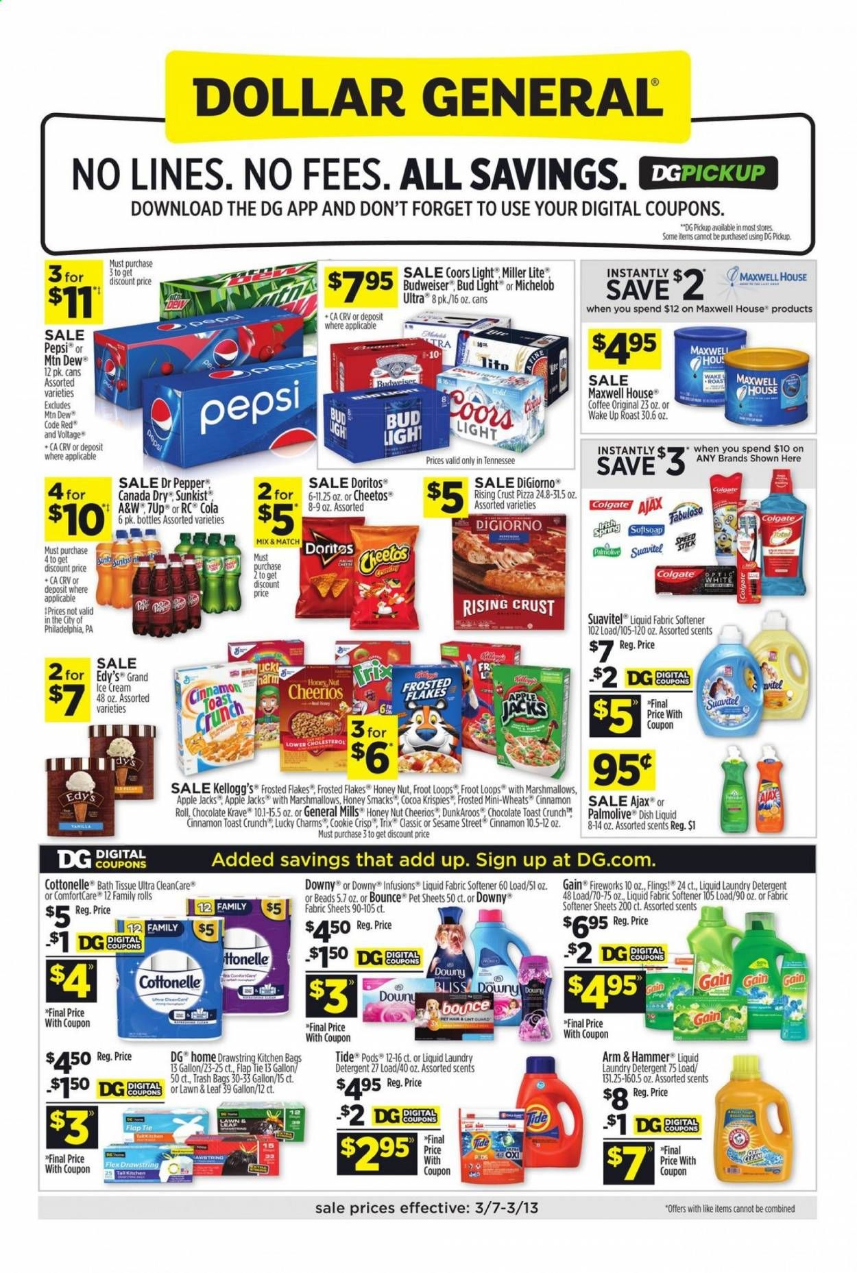 Dollar General (TN) Weekly Ad Flyer March 7 to March 13