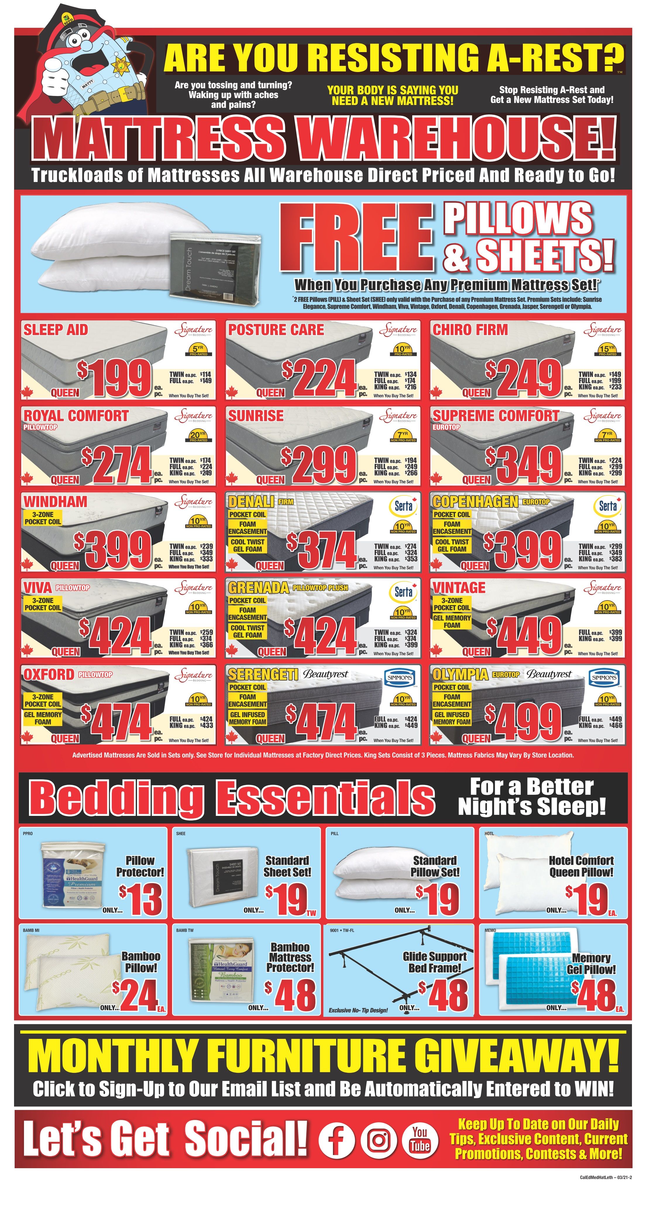 Surplus Furniture & Mattress Warehouse (Medicine Hat) Flyer March 8 to 21