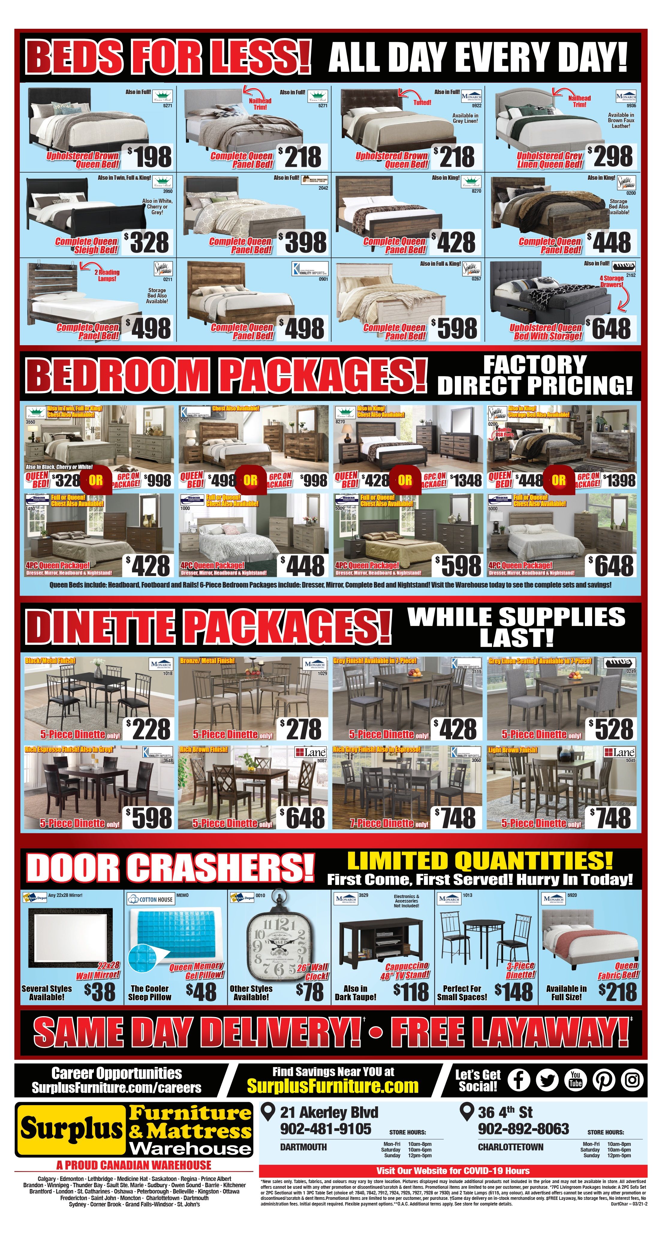Surplus Furniture & Mattress Warehouse (Dartmouth) Flyer March 8 to 21