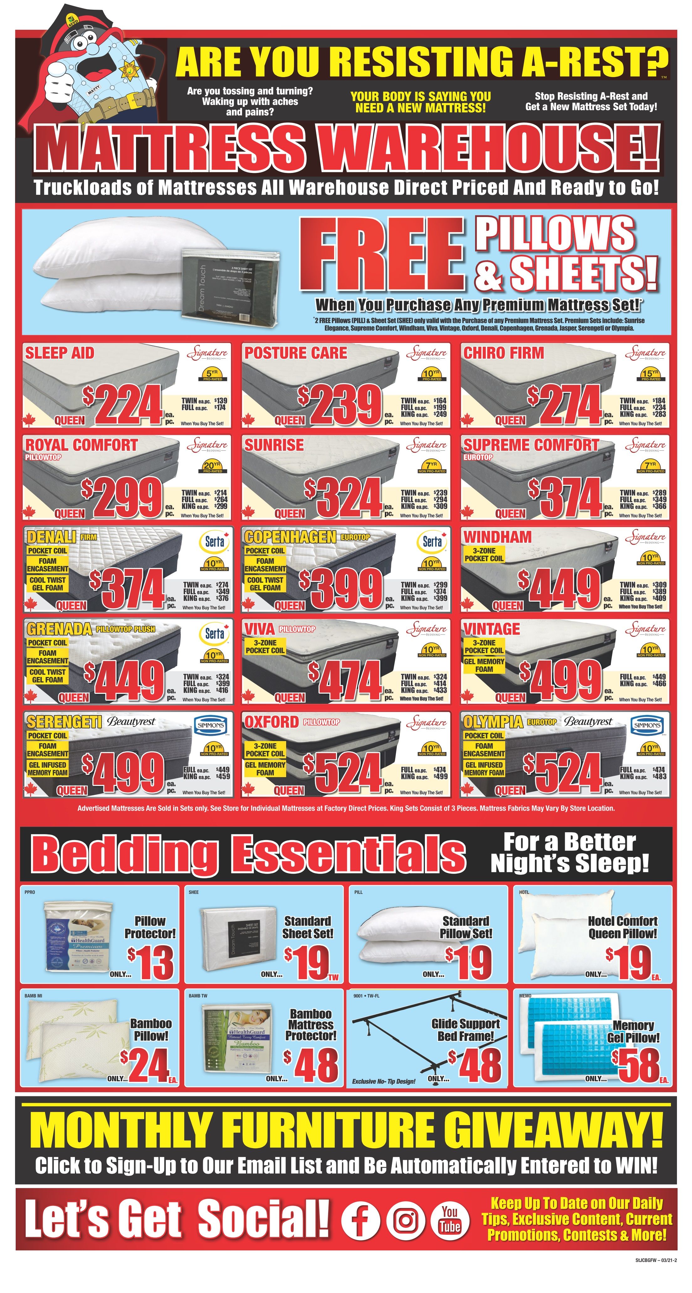 Surplus Furniture & Mattress Warehouse (Corner Brook) Flyer March 8 to 21