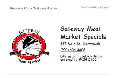 Gateway Meat Market Flyer February 20 to 26
