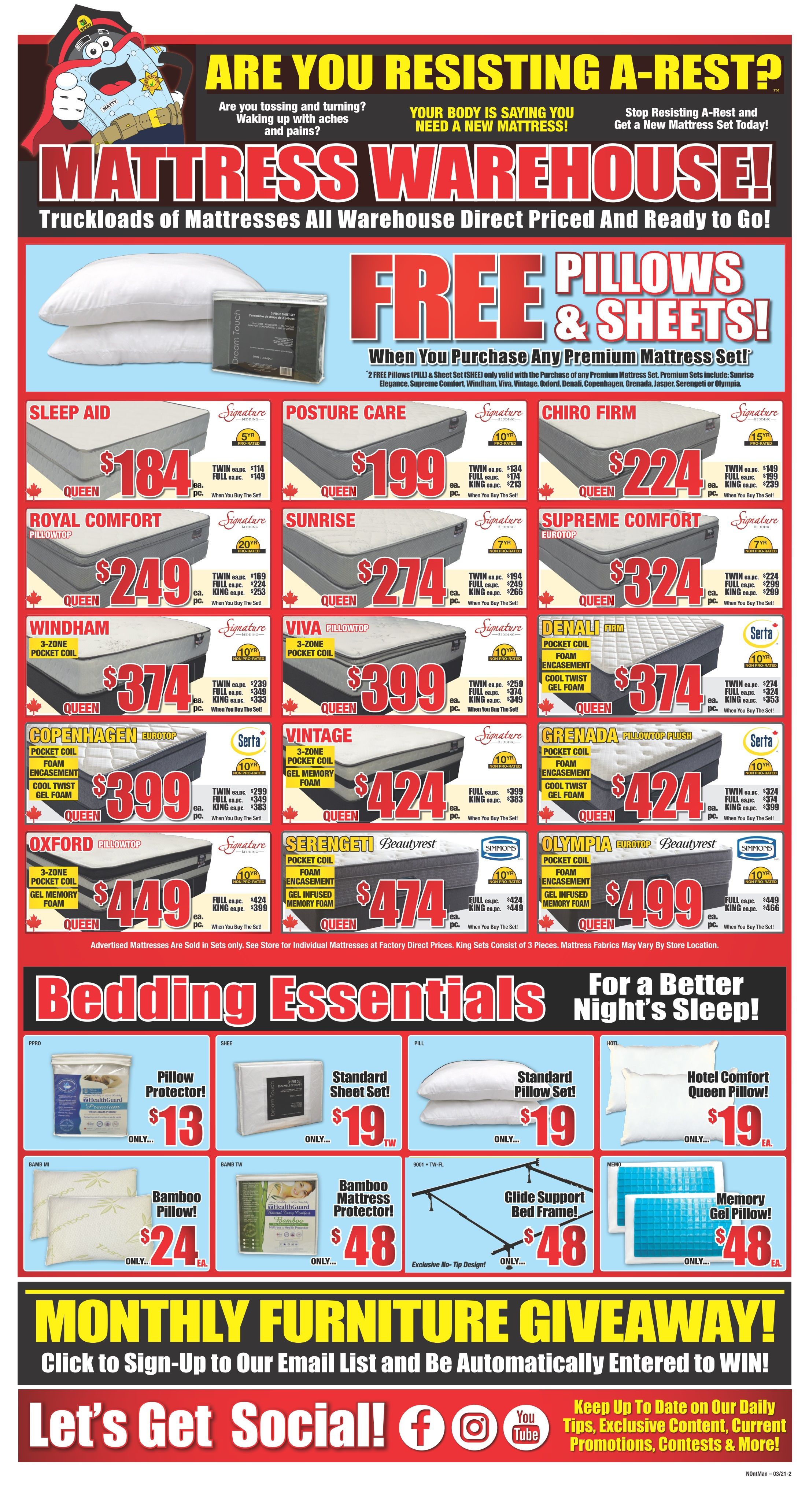 Surplus Furniture & Mattress Warehouse (Brandon) Flyer March 8 to 21