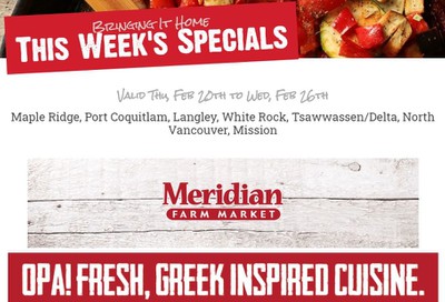 Meridian Meats and Seafood Flyer February 20 to 26