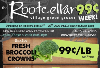 The Root Cellar Flyer February 20 to 26