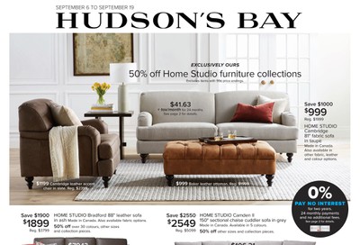 Hudson's Bay The Ultimate Fall Home Sale Flyer September 6 to 19