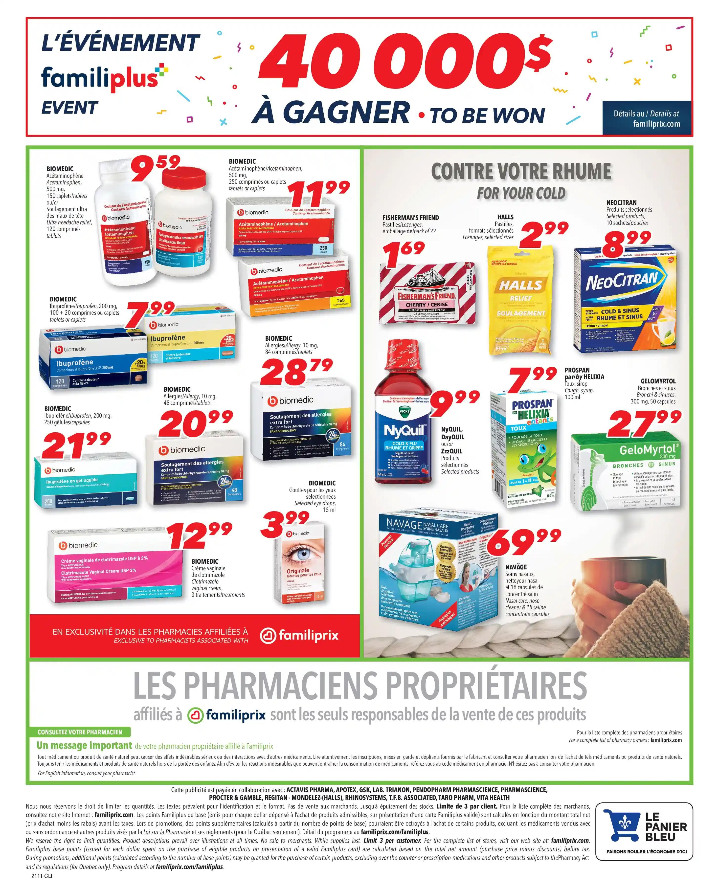 Familiprix Clinique Flyer March 11 to 17