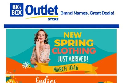 Big Box Outlet Store Flyer March 10 to 16
