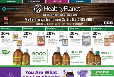 Healthy Planet Flyer October 10 to November 13