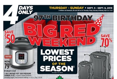 Canadian Tire 97th Birthday Big Red Weekend Flyer September 5 to 8