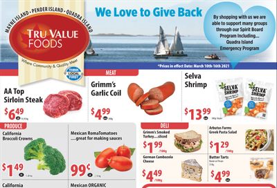 Tru Value Foods Flyer March 10 to 16