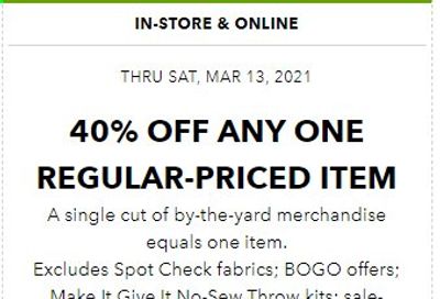 JOANN Weekly Ad Flyer March 10 to March 13
