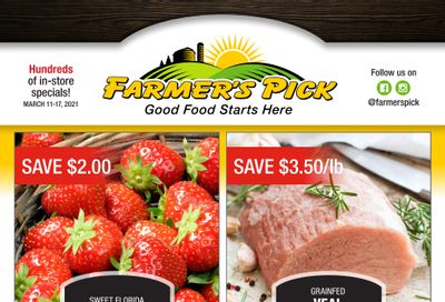 Farmer's Pick Flyer March 11 to 17