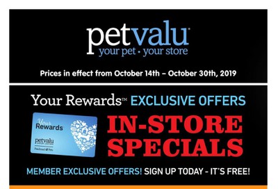 Pet Valu Loyalty In-store Flyer October 14 to 30